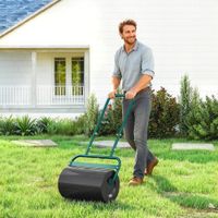 Rasenwalze Gartenwalze befüllbar mit Wasser oder Sand, 50cm Breite Handwalze