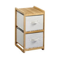 Regal mit 2 Boxen, Bambus, FSC