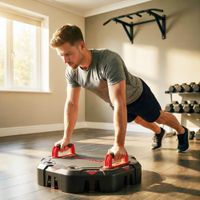 Liegestützbrett 7-in-1 Verstellbares Push Up Board mit Widerstandsbändern