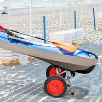 Transportwagen Klappbar Alu Kajakwagen bis 70 kg Bootswagen mit Spanngurte