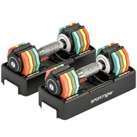 Verstellbare Hantel Set, 1-5 kg Hanteln mit Schnelleinstellung Ablagefach