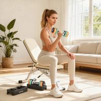 Verstellbare Hantel Set, 1-5 kg Hanteln mit Schnelleinstellung Ablagefach