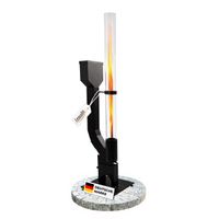 Pelletfackel PRIME XL mit Pelletbunker Feuersäule Outdoor mit Glasröhre