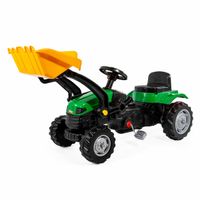 Trettraktor mit Schaufel grün, Kinder Traktor ab 3 Jahre, Traktor zum draufsitzen