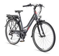 Damen Trekking E-Bike XT485 Expedition mit 21-Gang Shimano Kettenschaltung, Anthrazit