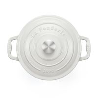 La Fonderie 1890 Runder Schmortopf IENA22 aus emailliertem Gusseisen 22 cm,  3,3 L, Beige