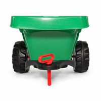 Anhänger für Kindertraktor grün mit Kippfunktion 35 kg belastbar ab 3 Jahre