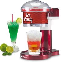 BEPER P102GEL100 Eiscrusher 30W für Slush Ice, Granita & Cocktails, Rot