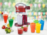 BEPER P102GEL100 Eiscrusher 30W für Slush Ice, Granita & Cocktails, Rot