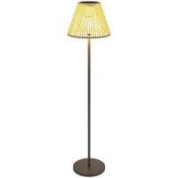 Solar Stehlampe Rattan Solarlampen mit Lichtsensor 25 LED-Lichte Solarleuchte
