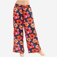 Sommerhose "Culotte" für Damen - Blau/Mohnblume