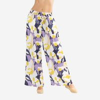 Sommerhose "Culotte" für Damen - Weiß/ Blumen