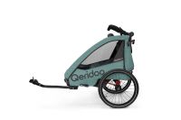Qeridoo Qupa Plus Fahrradanhänger mit Joggerrad 14''- SET