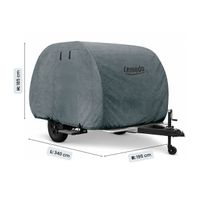 Wohnwagen Schutzhülle L 340x195x185cm, 4-lagig Tropfenform