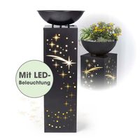 LED-Dekosäule „Sternschnuppe“ mit Pflanzschale