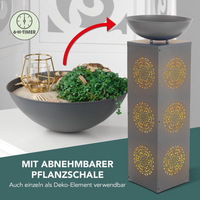 LED-Dekosäule „Mandala“ mit Pflanzschale