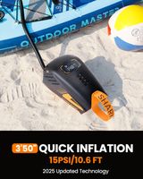 OutdoorMaster Shark 3 Akku SUP Pumpe – 20 PSI Turbo Luftpumpe für 4 Boards