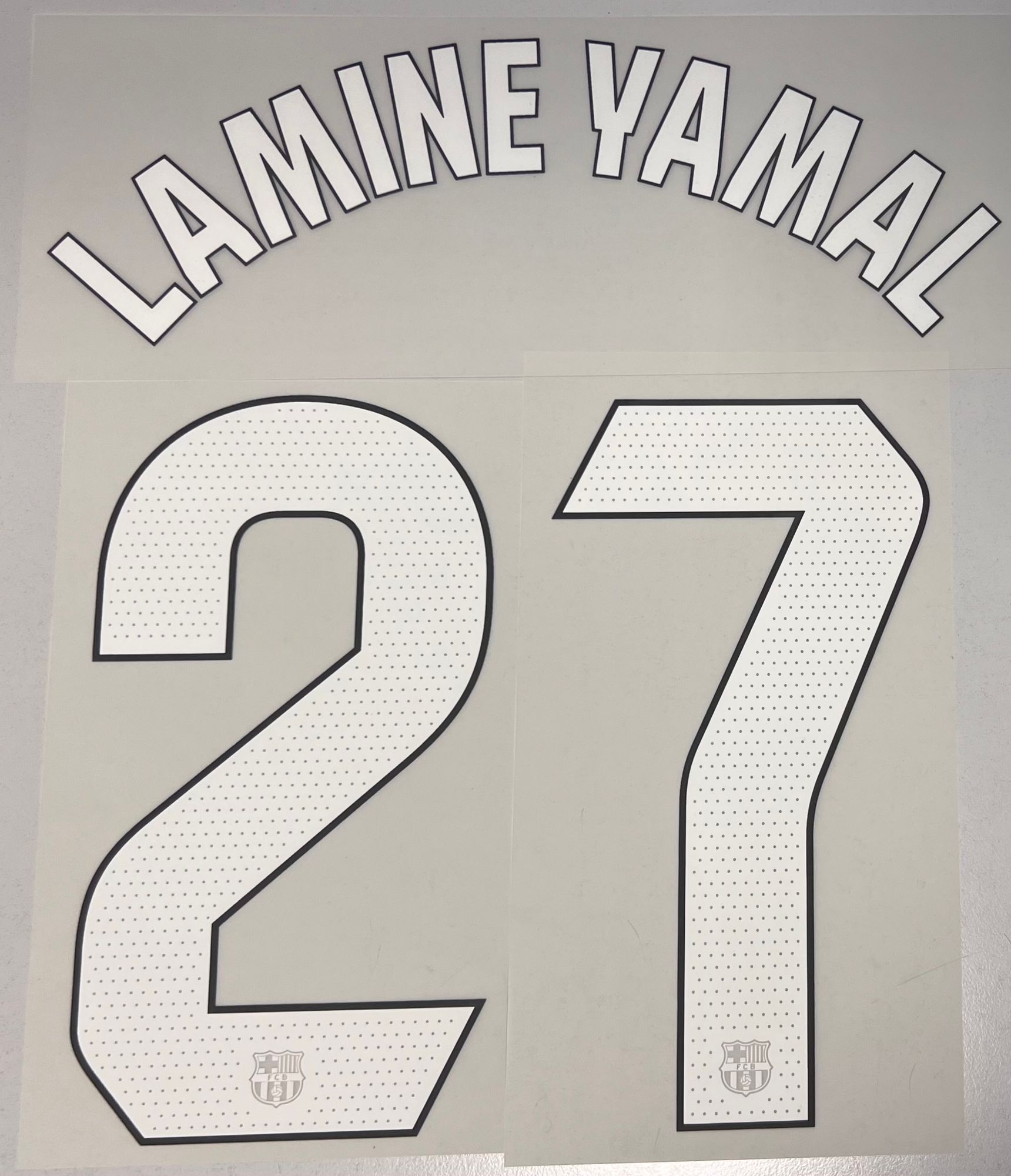Original FC Barcelona Trikot-Flock 25cm - LAMINE YAMAL 27 | Sportiger.de