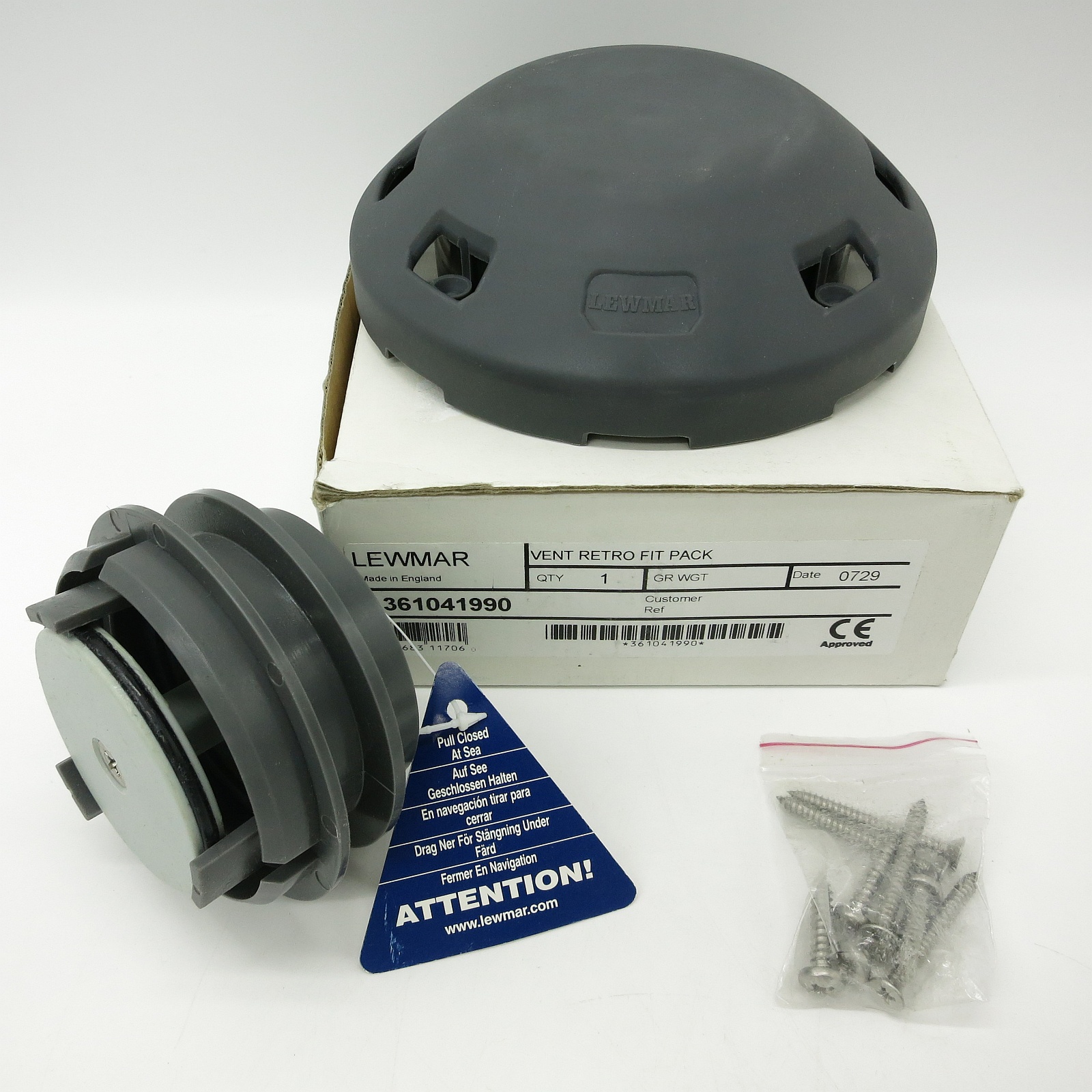 Lewmar Vent Retro Fit Pack Belüftungsöffnung 361041990 für Deck oder