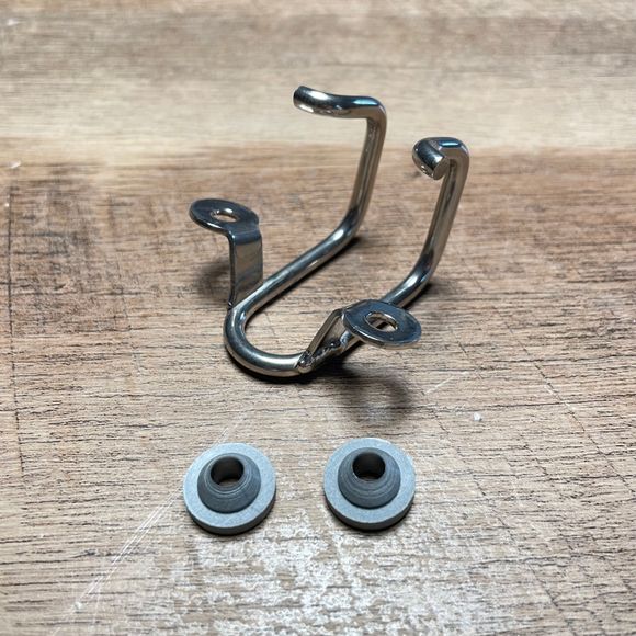 GeBOOTE24 Servo Cleat 22 – Schotklemme Für Tauwerk 6–10 Mm, Aus Kunststoff & Edelstahl, Grau, Abriebfest, Salzwasserbeständig, Maße 60x25x21 Mm