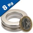 Anello magnetico Ø 4025 x 5mm Neodimio N42 NdFeB nichelato - Fuerza 8 kg -0