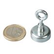 Magnete Con Occhiello In Neodimio N35 - Diametro 20 Mm, Forza 9 Kg, Zincato - Foto 8