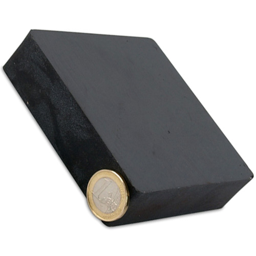hält 9,5 kg Keramik-Magnet-Quader Quadermagnet 100 x 100 x 25mm Ferrit Y35