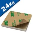 Quadermagnet selbstklebend 3M - 50 x 50 x  5mm, Neodym N45 – hält 24 kg