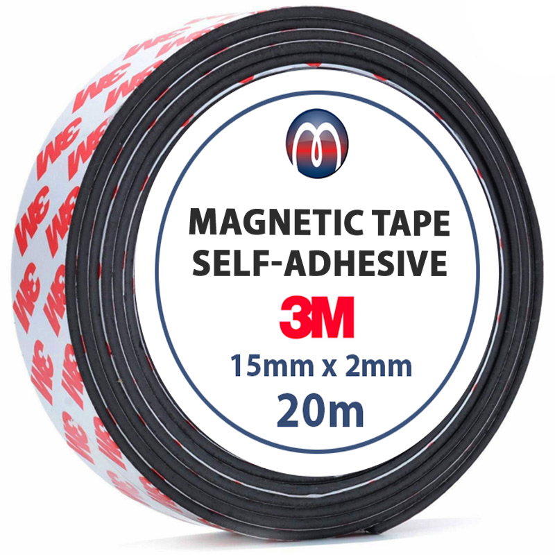 Super Strong Magnetic Tape with 3M Adhesive Backing, flexible rubber magnetic tape, flexible neodymium magnetic tape