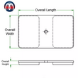 Magnetplatte Magnetsystem 79 mm x 53 mm x 12 mm mit Gewinde M6 - Haftkraft 10kg