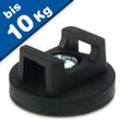 Magnet-System Ø 22 mm - 43 mm gummiert für die Kabelmontage - Haftkraft bis 10kg