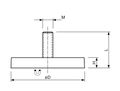 Magnetsystem Neodym Ø 22 mm - 88 mm gummiert mit Gewindezapfen M4 - M8
