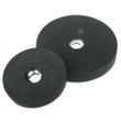 Base Magnetiche in Neodimio Ø 43 mm - 88 mm gommato con foro svasato-2