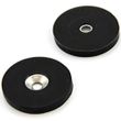 Base Magnetiche in Neodimio Ø 43 mm - 88 mm gommato con foro svasato-4