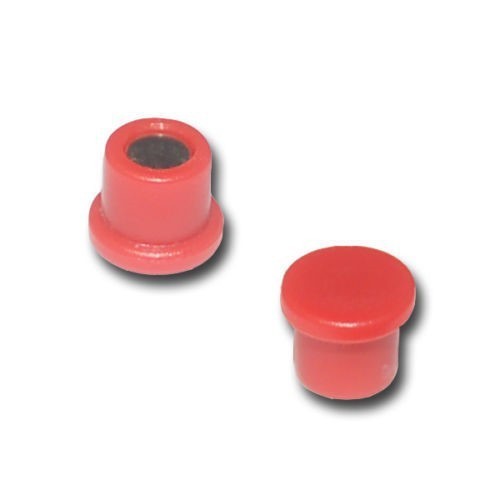 Magnete ufficio 18mm x 8mm Neodimio, rosso - forza 1 kg | Shop