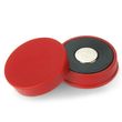 Magnete da ufficio rotondo Ø 30 x 8mm neodimio rosso con cappuccio in plastica - tiene 2,7 kg