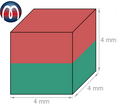 Neodym Magnete 4 x 4 x 4 mm NdFeB N42, Würfelmagnet Magnetwürfel, Nickel - hält 1,0 kg