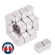Neodym Magnete 10 x 10 x 10 mm NdFeB N42, Würfelmagnet Magnetwürfel, Nickel - hält 7,0 kg