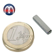 Neodym Quadermagnet 18 x 3 x 4 mm Magnet-Quader N48H Nickel - hält 2,0 kg