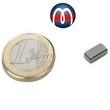 Neodym Quadermagnet 10 x 6 x 2 mm Magnet-Quader N52 Nickel - hält 1,25 kg