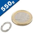 Ringmagnet Magnetring Ø 13/9 x 1 mm Neodym N50, Nickel - Haftkraft 550g