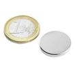Scheibenmagnet / Rundmagnet Ø 20x 2mm – Neodym N45 (NdFeB) Nickel - hält 2,5 kg