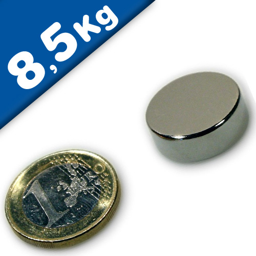 3 x Scheibenmagnet hält 8,5kg Rundmagnet Ø 20x 7mm Neodym N40 Nickel 
