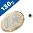 Magnetkugel / Kugelmagnet Ø  3 mm Neodym N40, Nickel - Haftkraft 130g