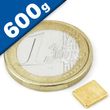 Quadermagnet / Magnetquader   6 x   5 x  1,8mm Neodym N50, Gold - Haftkraft 600g