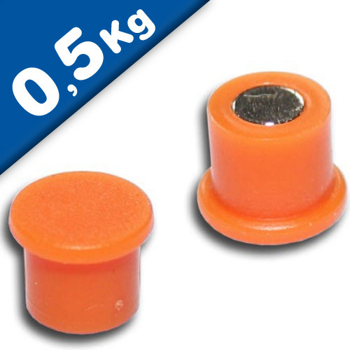 10 Calamite Neodimio Per Ufficio Ø18x8mm - Magneti Bianchi Forza 1kg Ciascuno - Potenti E Resistenti