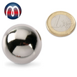 Neodym Kugelmagnet Ø 30 mm NdFeB N40, Magnetkugel, Chrom - hält 12,9 kg