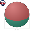 Neodym Kugelmagnet Ø 40 mm NdFeB N40, Magnetkugel, Chrom - hält 23 kg