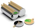 Scheibenmagnet selbstklebend Ø 15 mm x 1 mm Neodym Magnetscheibe N35 vernickelt - hält 900 g