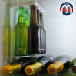 Getränkehalter magnetisch Weiß, 25 x 10 x 1 cm, Beverage Buddy Flaschenhalter, Bier-Halter Dosenhalter Büchsenhalter für 6 Getränke